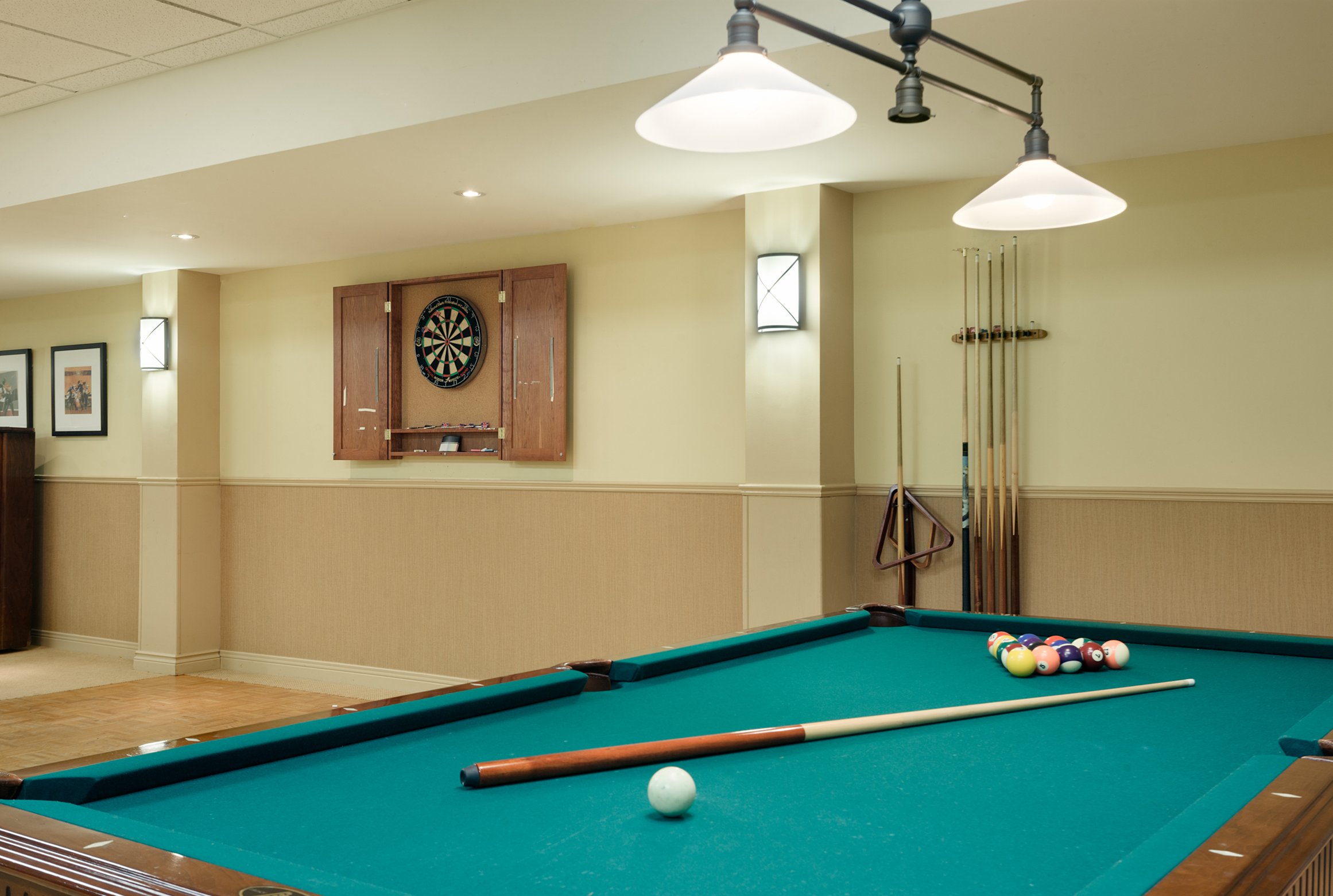 The entertainment area of Bearbrook Retirement Residence in Ottawa