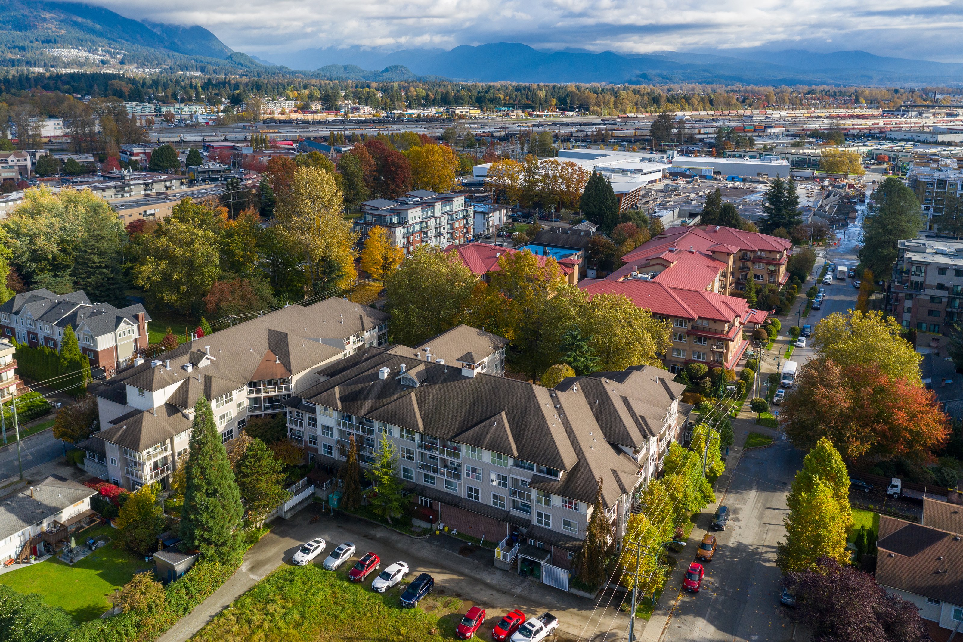 Panoramic view of Mayfair Terrace Retirement Residence in Port Coquitlam