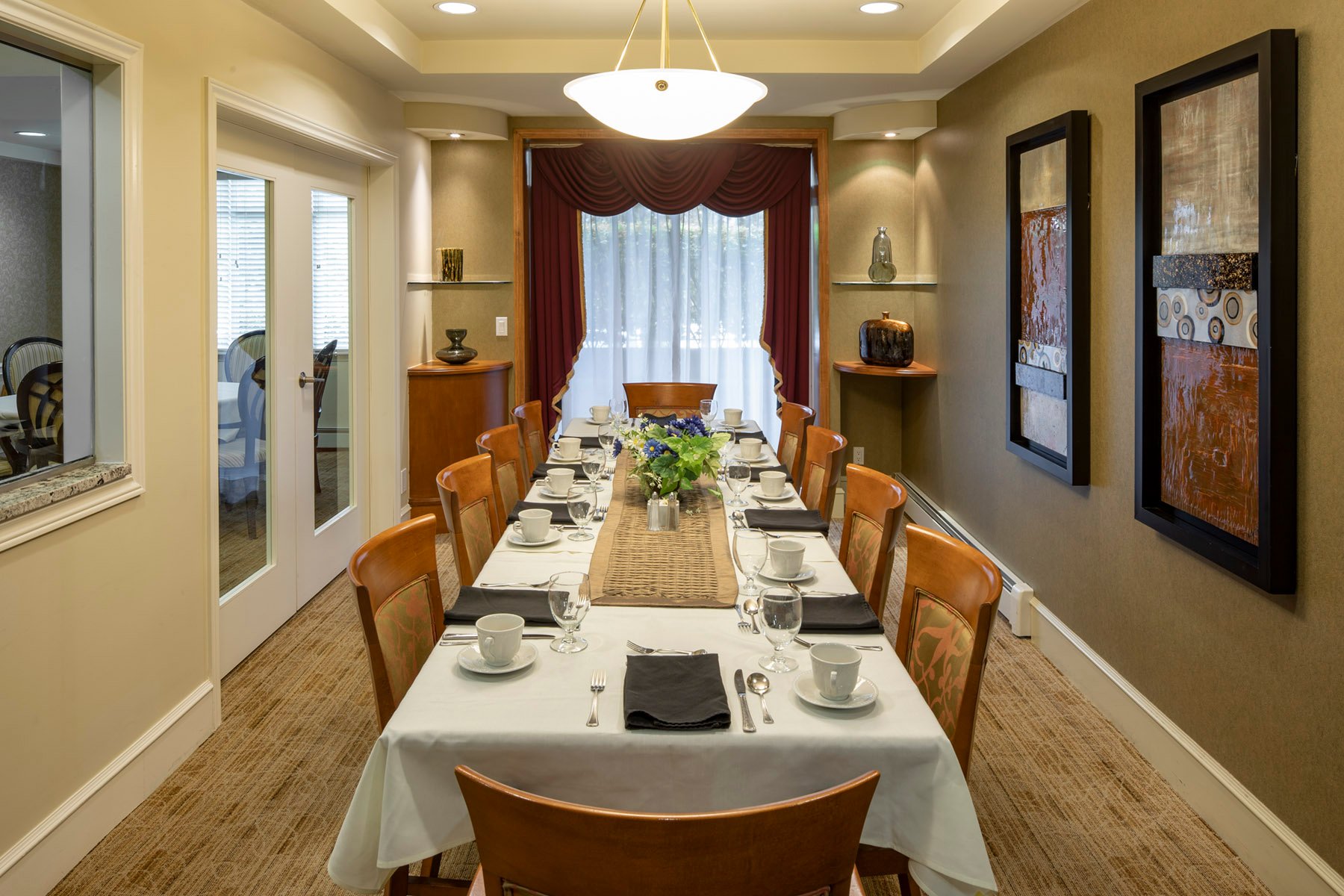 Private dining room at Mayfair Terrace Retirement Residence
