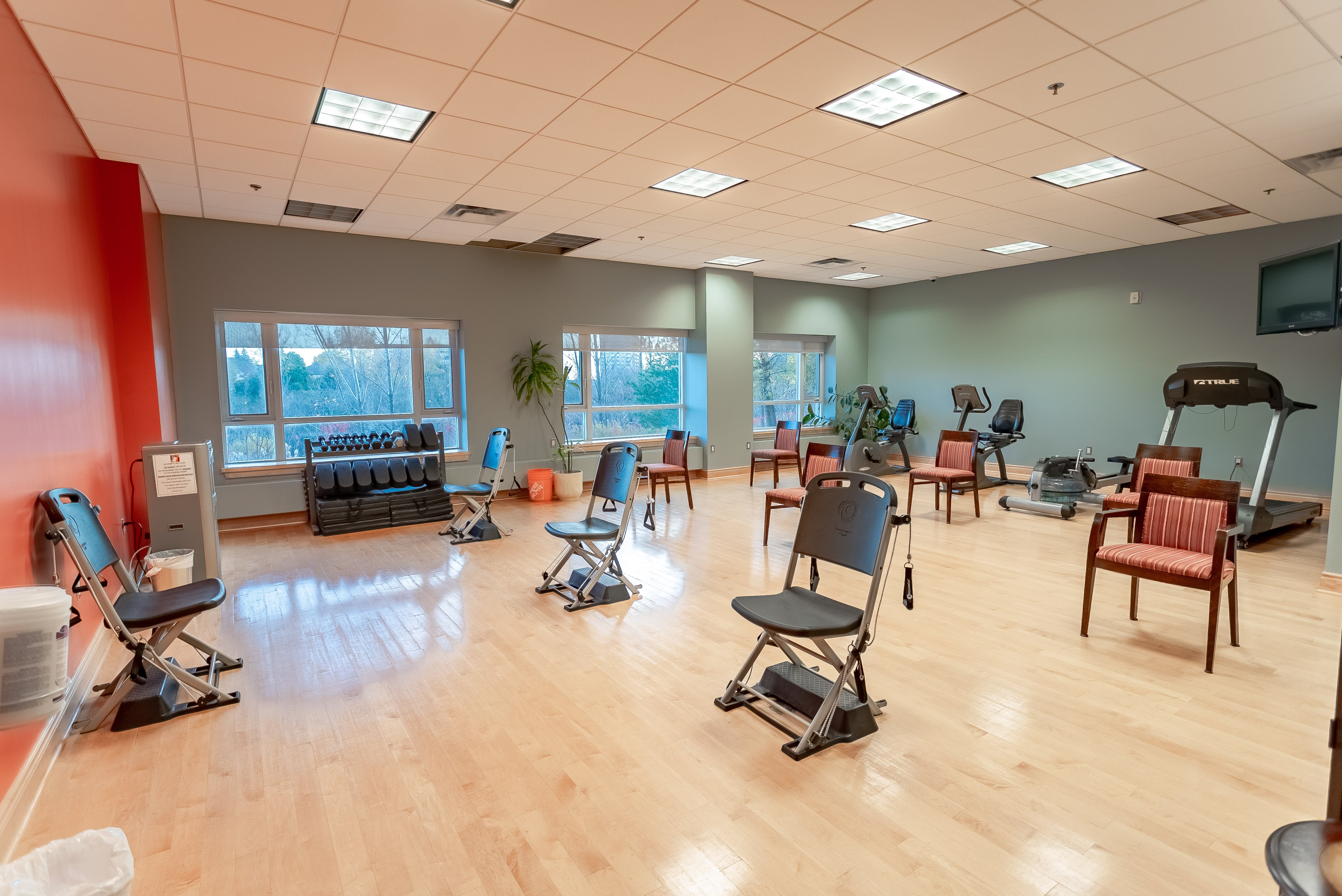 Exercise room at Royale Place Retirement Residence